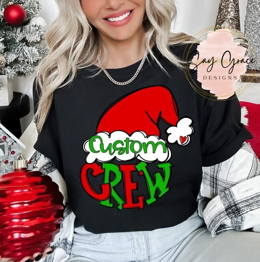 CUSTOM Crew Santa Hat