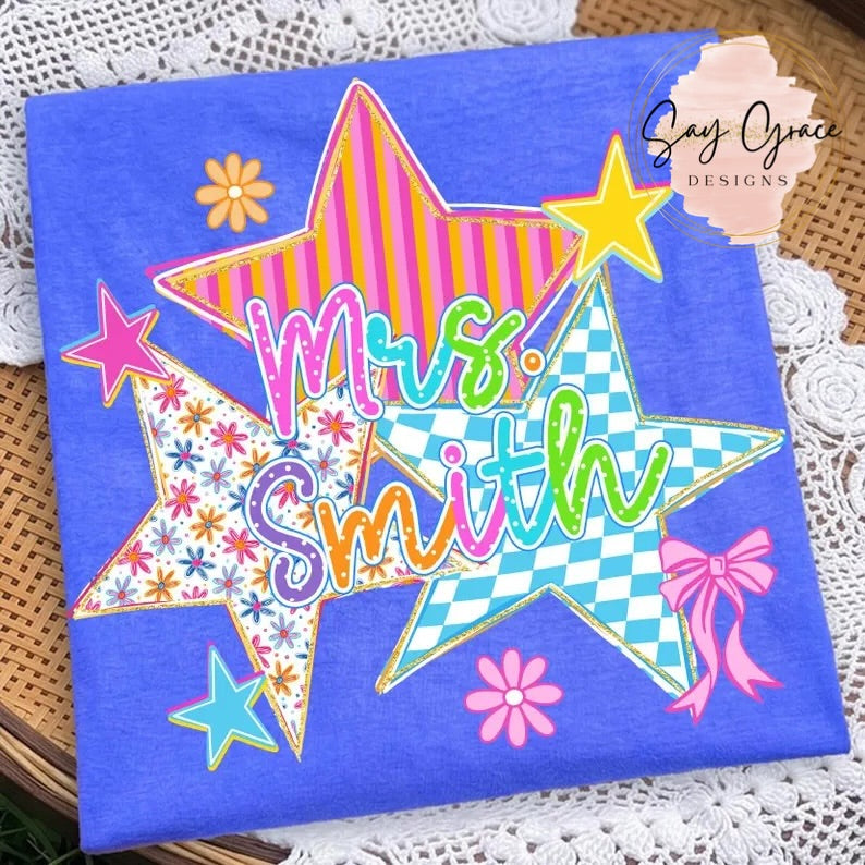 Personalized Colorful Stars