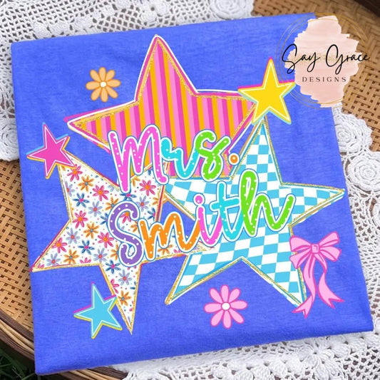 Personalized Colorful Stars