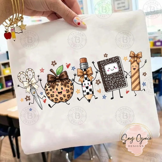 Doodle Leopard School Characters
