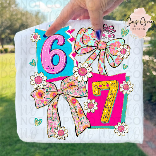 6 7 Bows/Flowers
