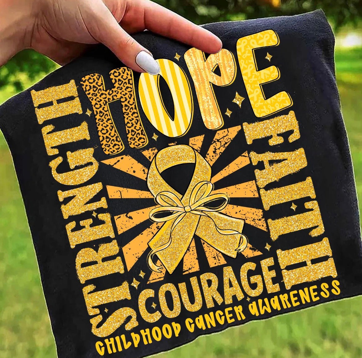 Childhood Cancer Awareness Typography