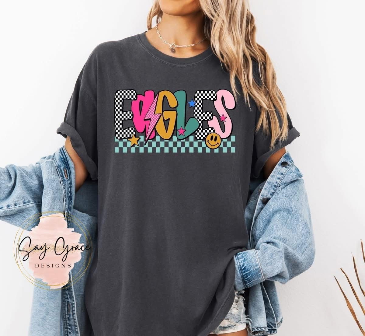Mix Print Preppy Mascot