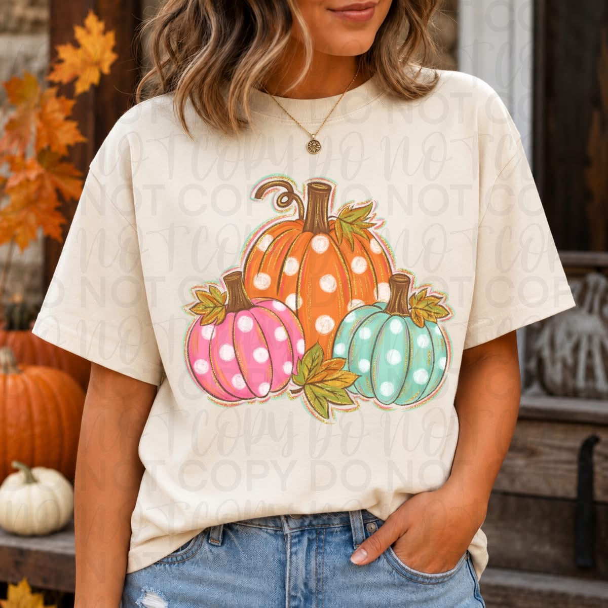 Polka Dot Pumpkin Trio