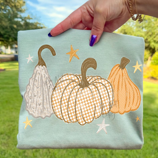 Pumpkin Trio with Stars