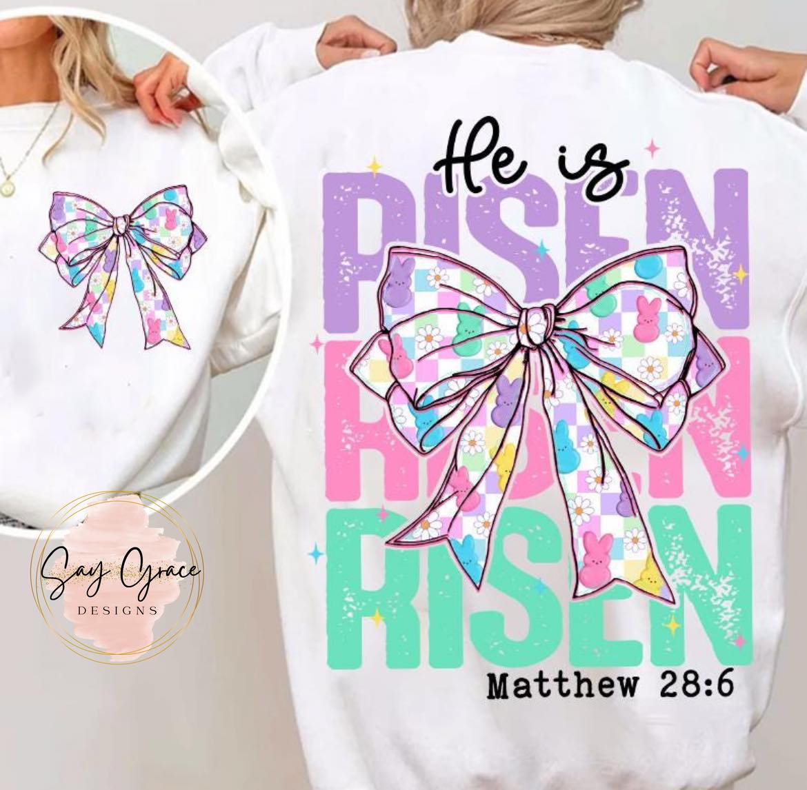 He is Risen - Front and Back