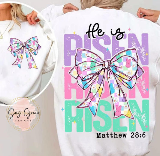 He is Risen - Front and Back