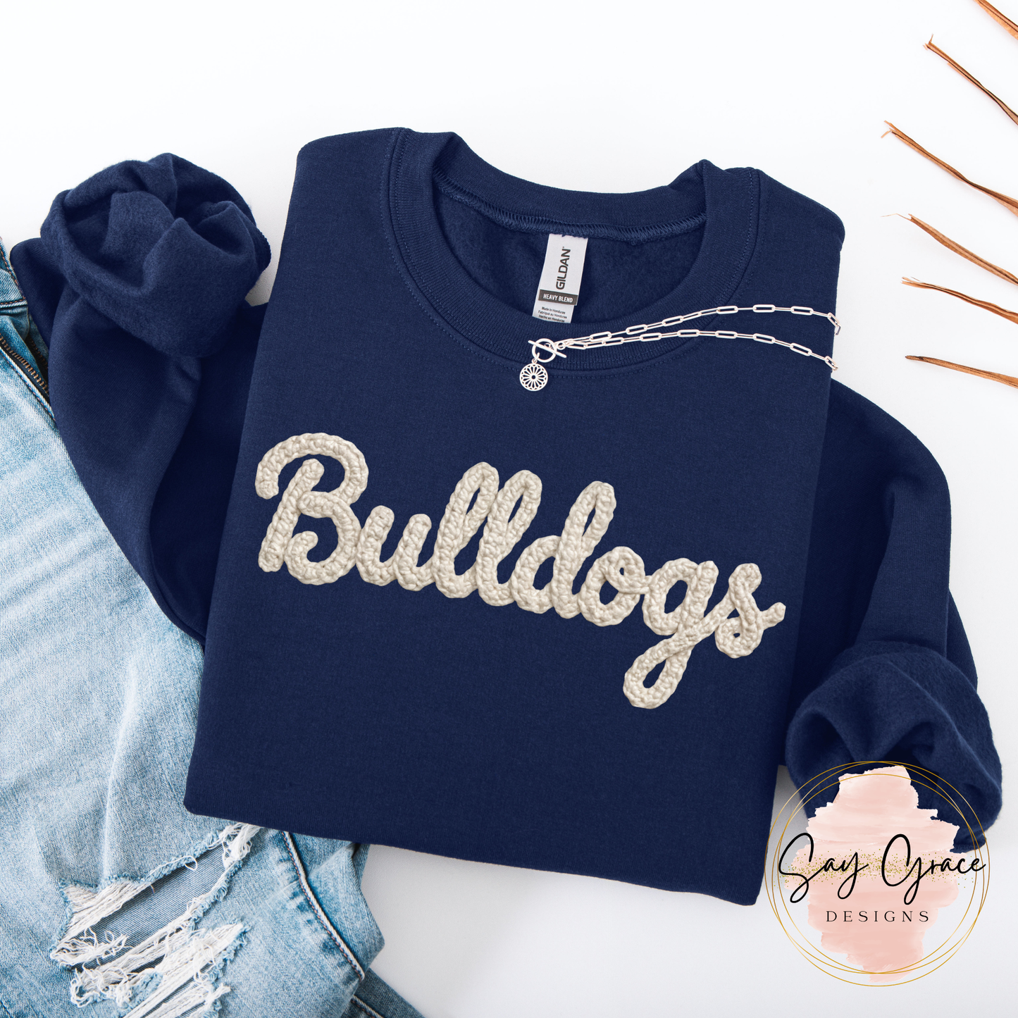 BULLDOGS Faux Yarn
