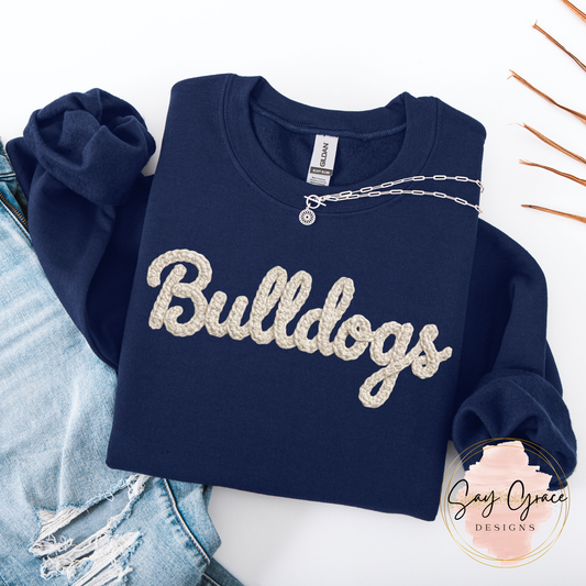 BULLDOGS Faux Yarn