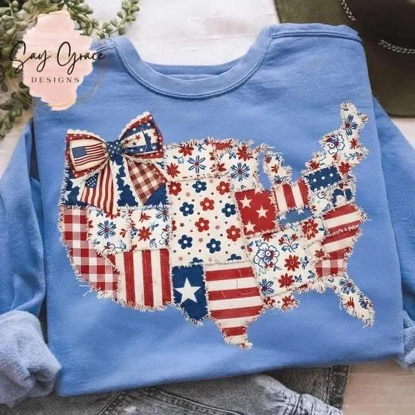 USA Faux Quilted