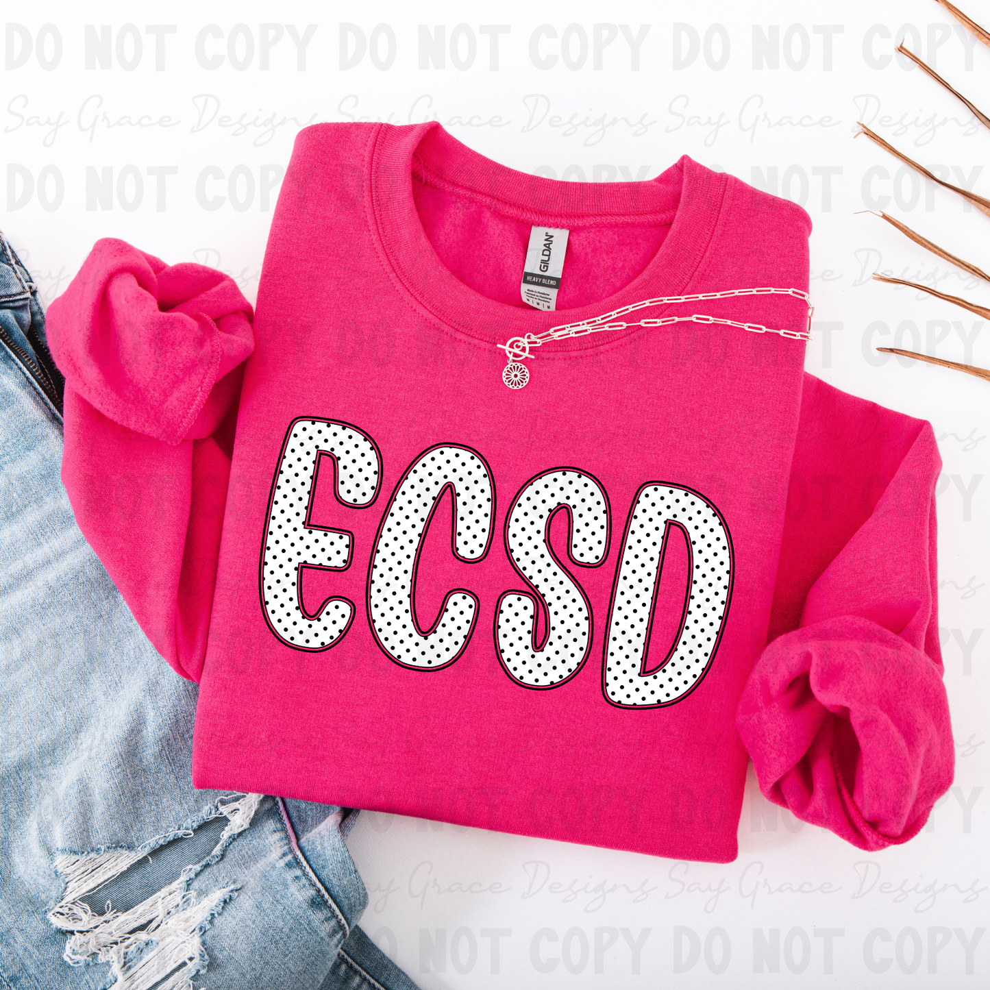 ECSD Polka Dot Script