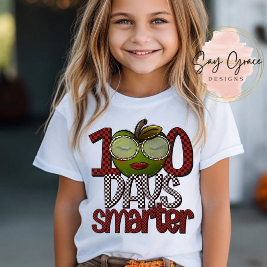 100 Days Smarter Apple with Glasses