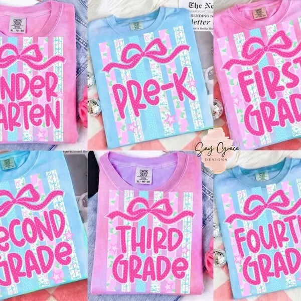 Grade Levels Bow and Stripes