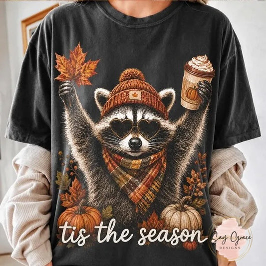 Tis the Season Fall Racoon