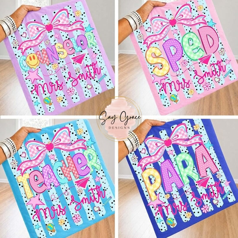 Education Stripes Personalized