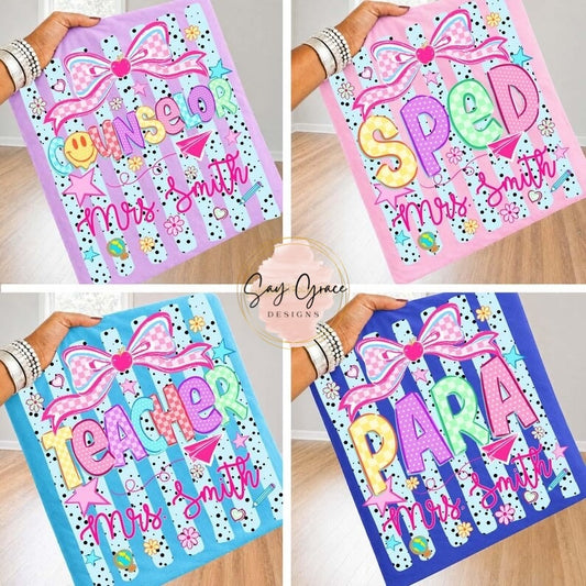 Education Stripes Personalized