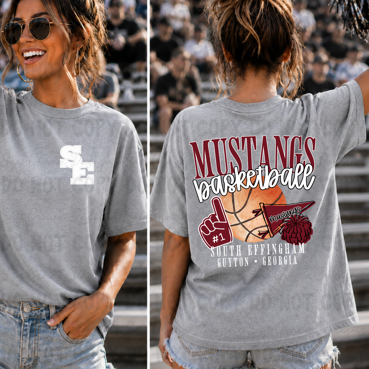 MUSTANGS Basketball Front and Back