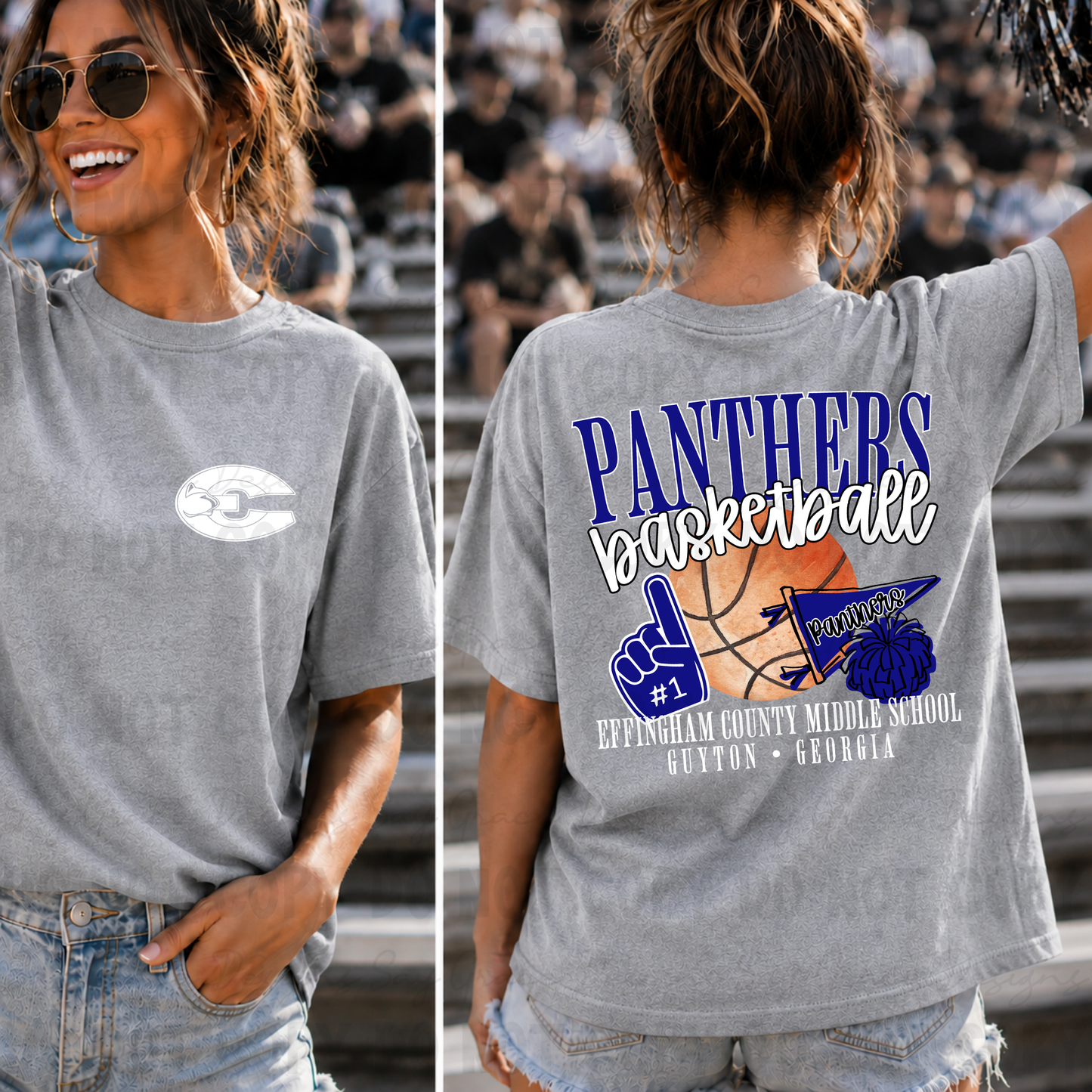 PANTHERS Basketball Front and Back