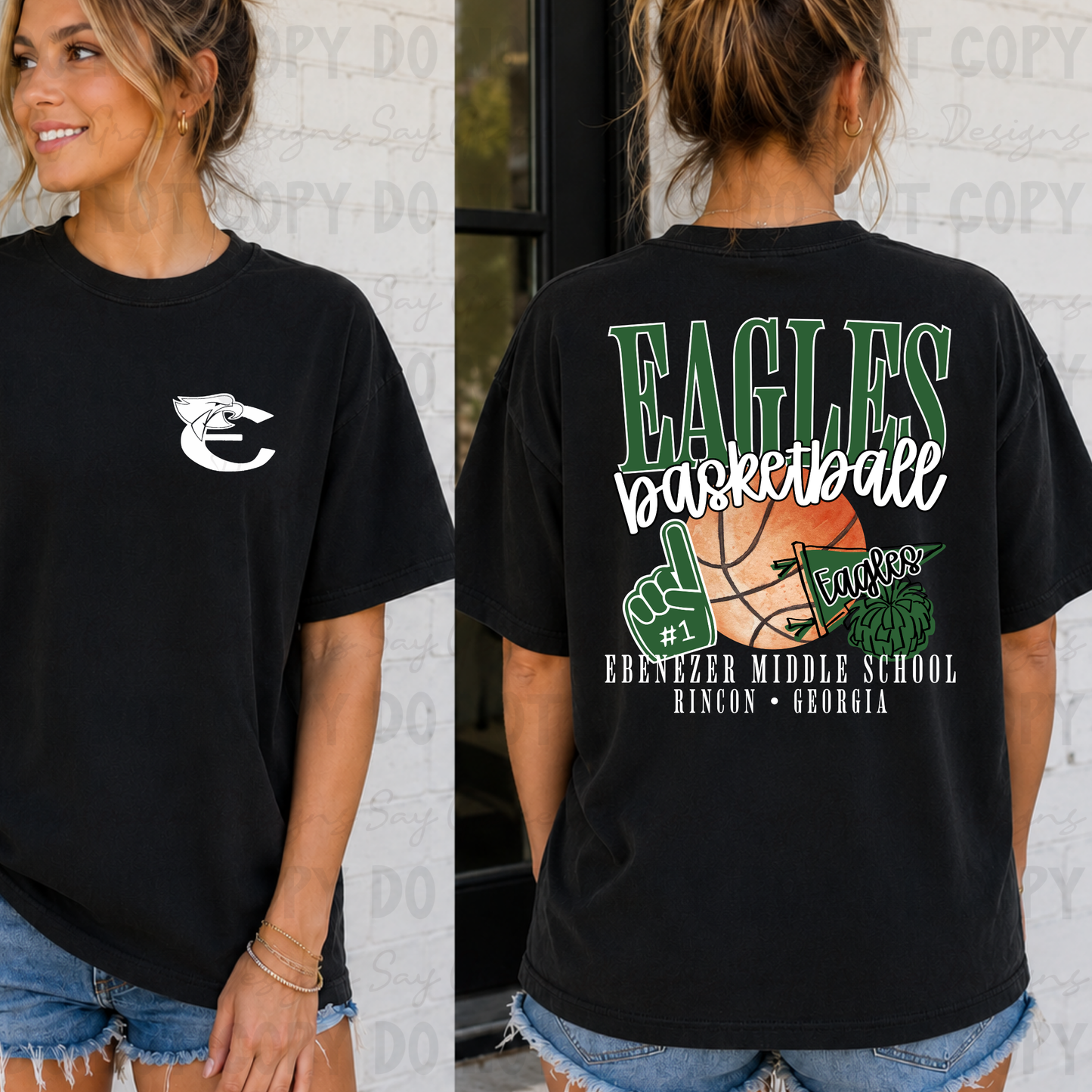 EAGLES Basketball Front and Back