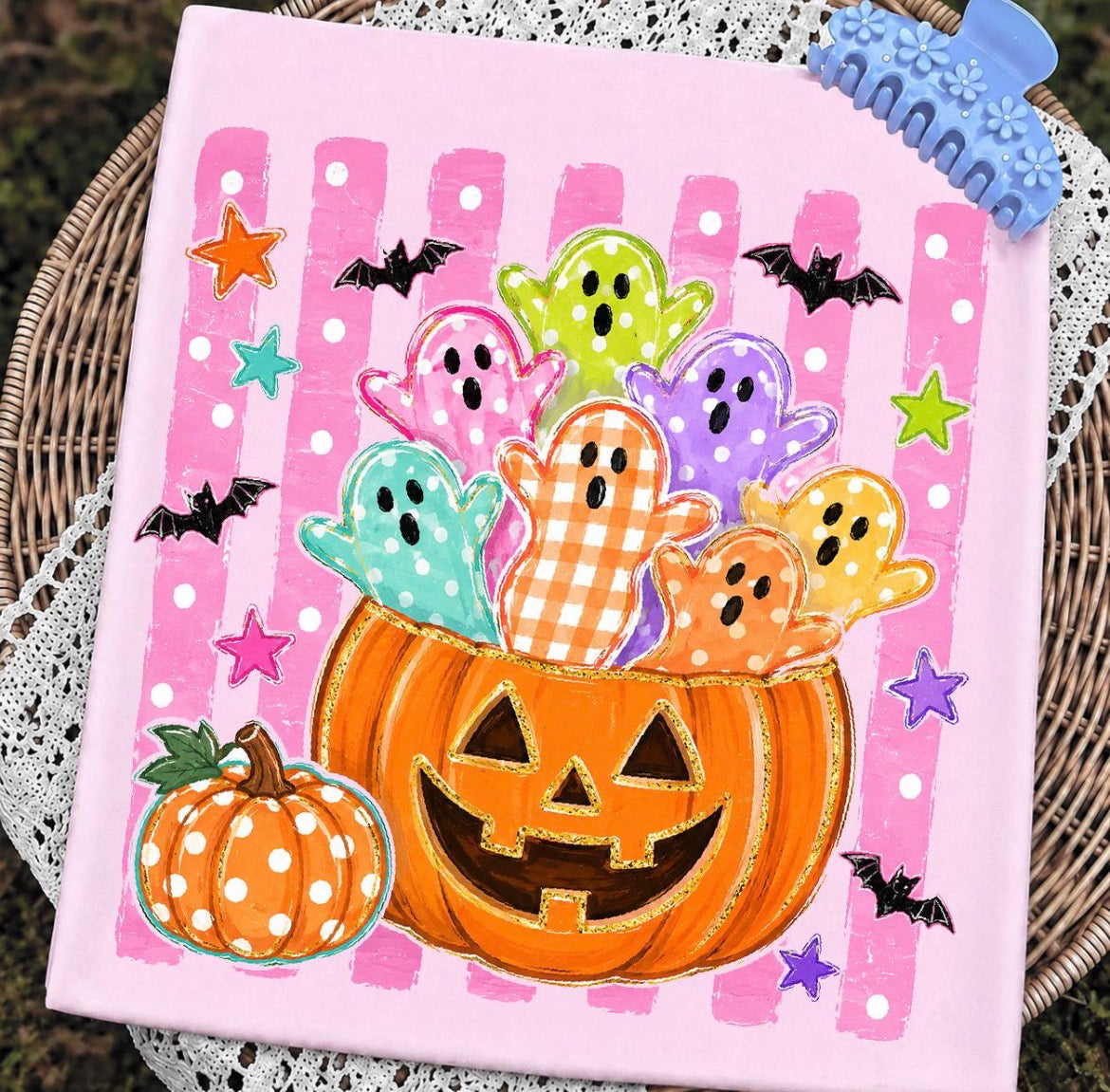 Jack-O-Lantern Colorful Ghosts