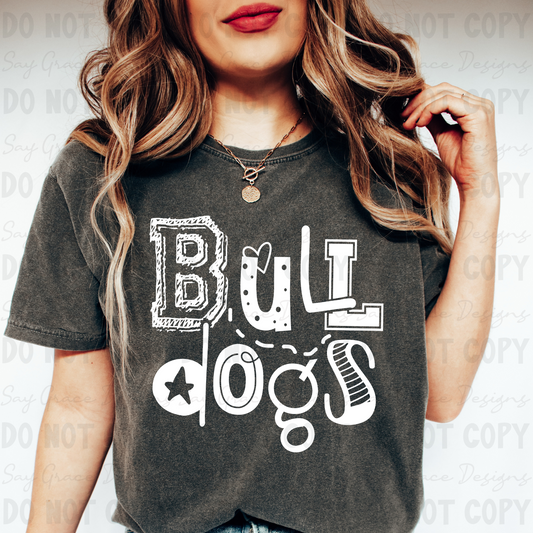 Bulldogs Doodle Letters