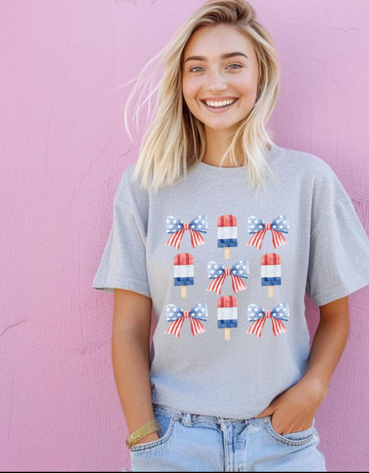 Patriotic Bows and Popsicle Collage