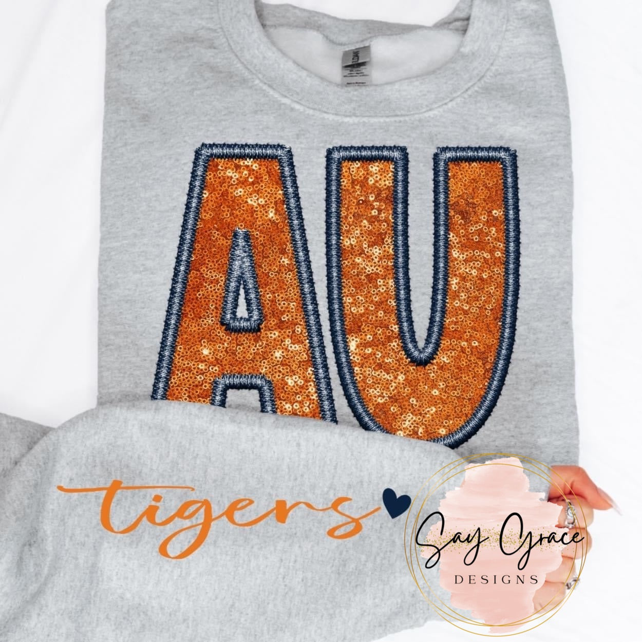 Faux Embroidery Sequin Football Teams