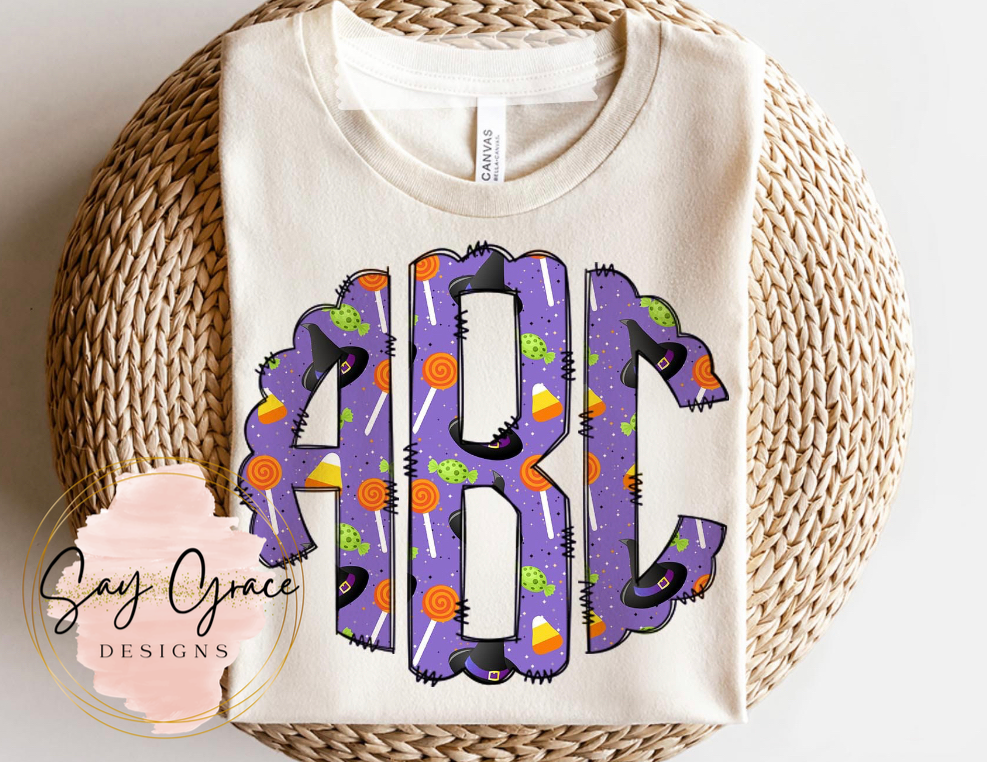 Halloween Lollipop Monogram