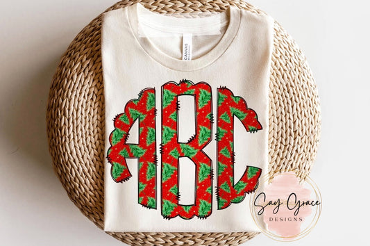 Christmas Trees Monogram