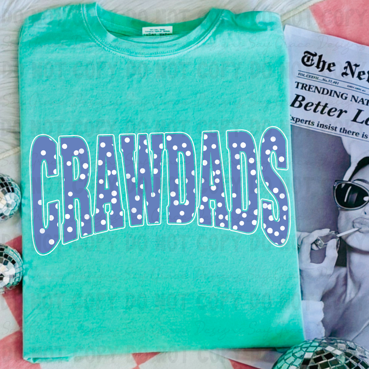 CRAWDADS Varsity Polka Dot