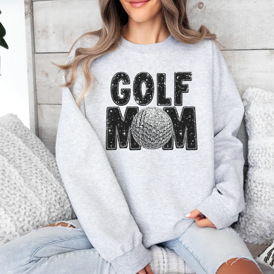 Golf Mom Faux Glitter