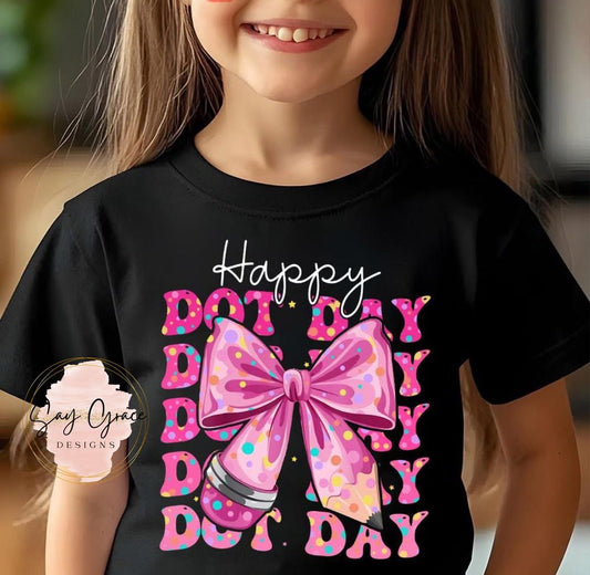 Pink Pencil Bow Dot Day