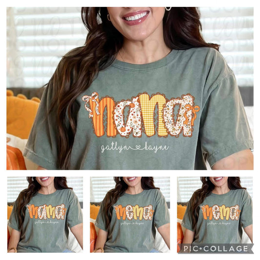 Fall Preppy Lace Name Personalized