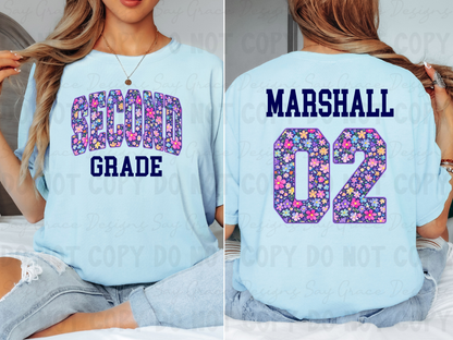 Grade Level Jersey Personalized