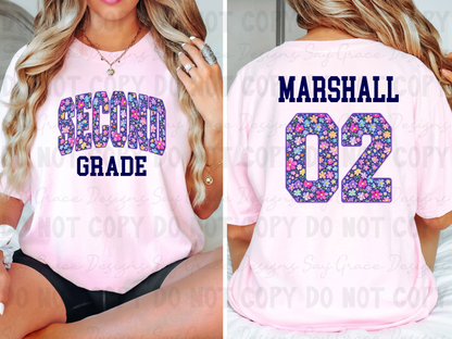 Grade Level Jersey Personalized
