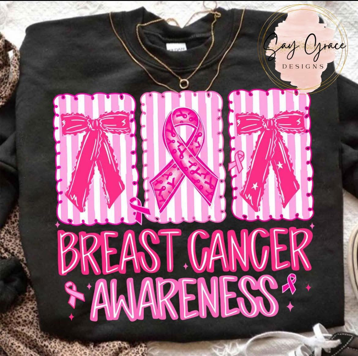 Breast Cancer Awareness Trio Bows