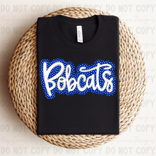 Bobcats Polka Dot Background