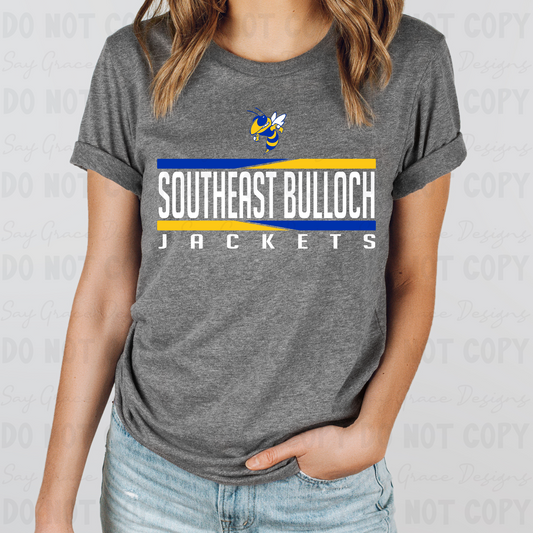 Southeast Bulloch Jackets White Lettering