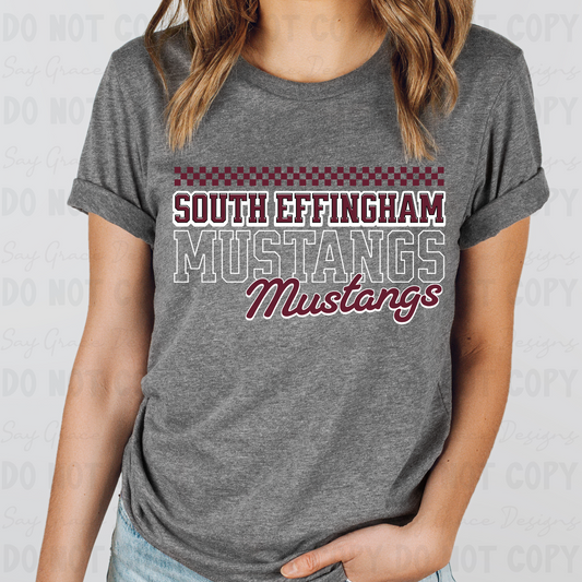 South Effingham Mustangs Top Checkered