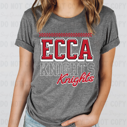 ECCA Knights Top Checkered