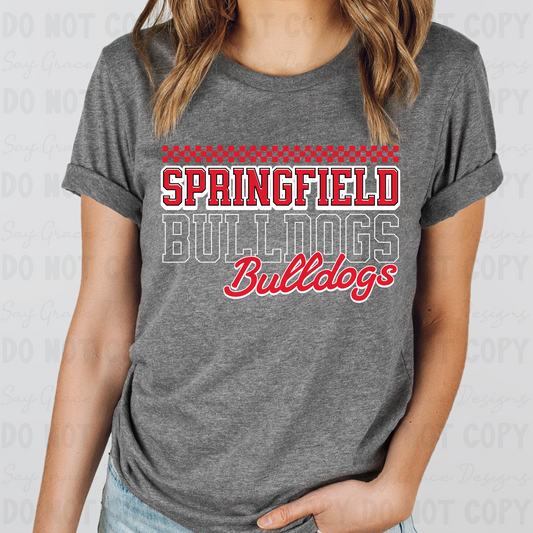 Springfield Bulldogs Top Checkered
