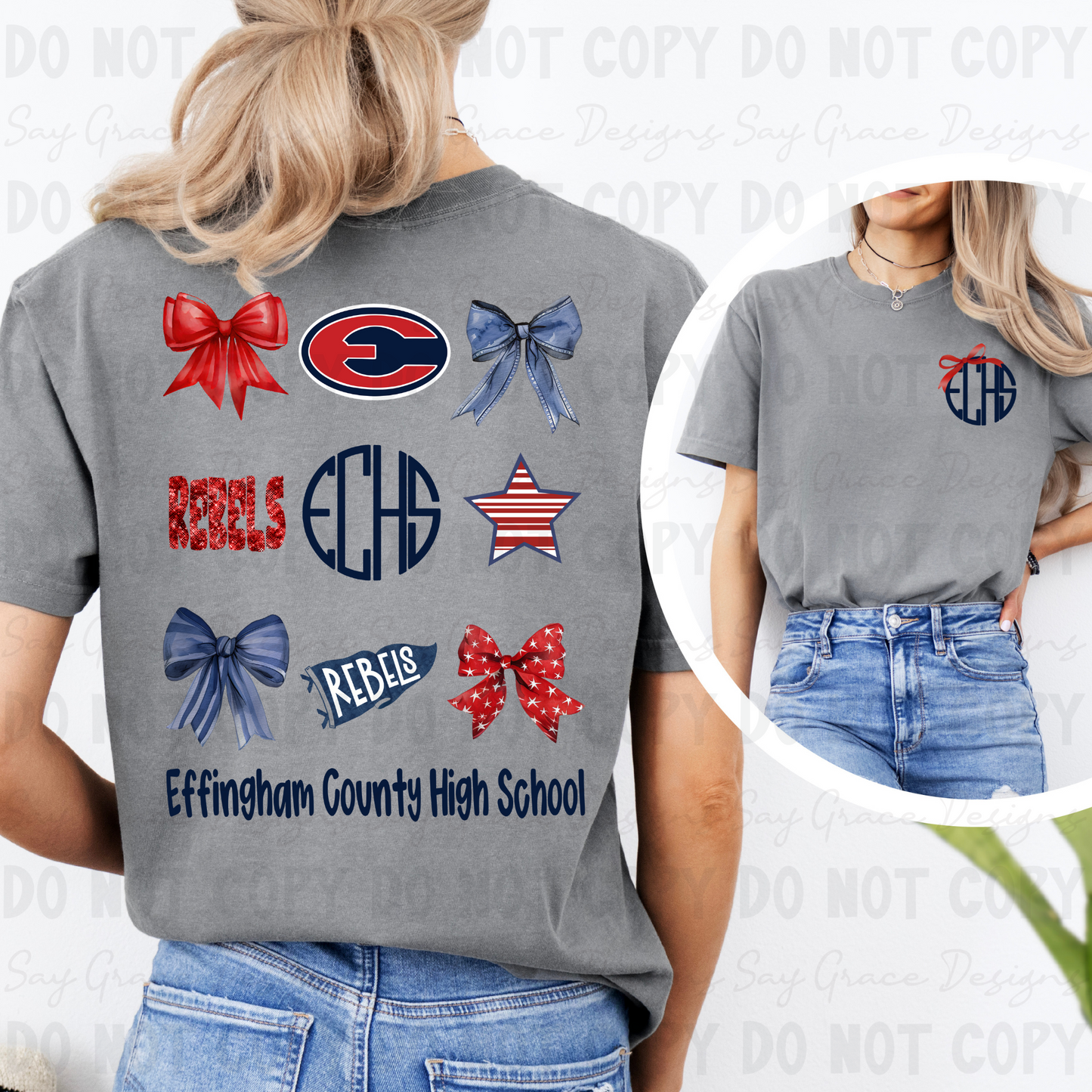 Effingham County Rebels Collage-Front and Back