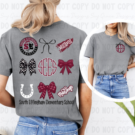 South Effingham Elementary Mustangs Collage-Front and Back