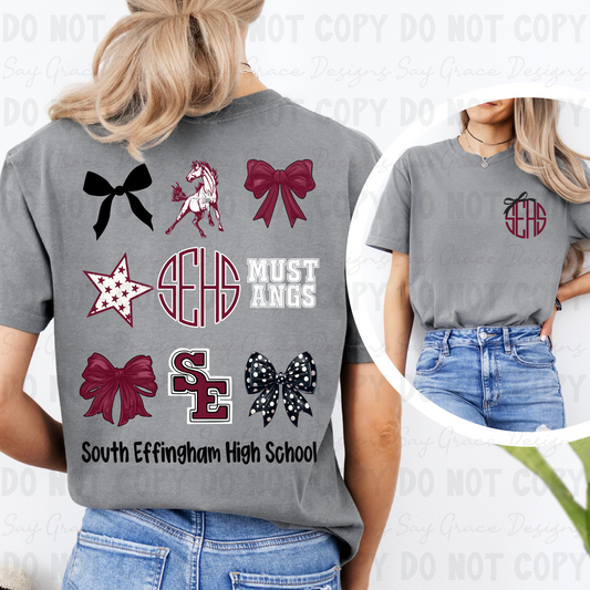 South Effingham High Mustangs Collage-Front and Back