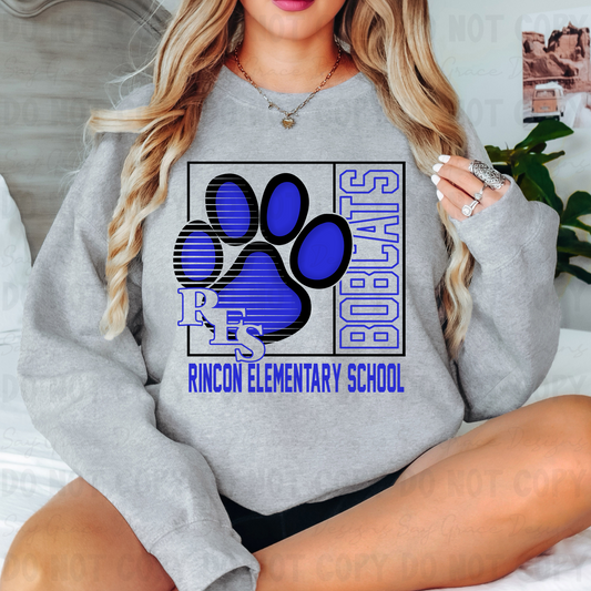 Rincon Bobcats Square with Initials