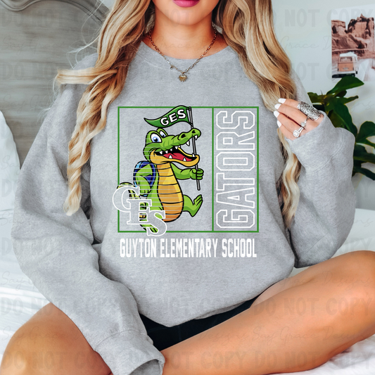 Guyton Gators Square with Initials