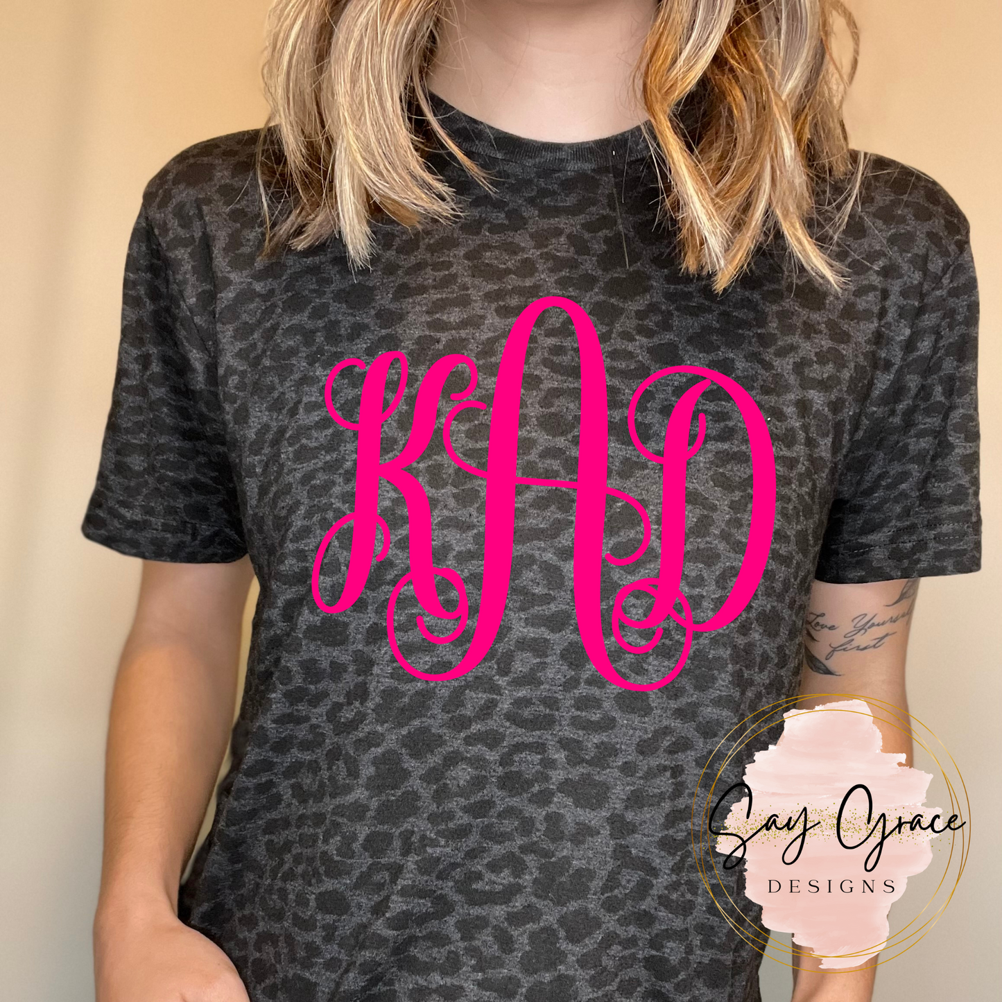 Leopard T-Shirt with Monogram