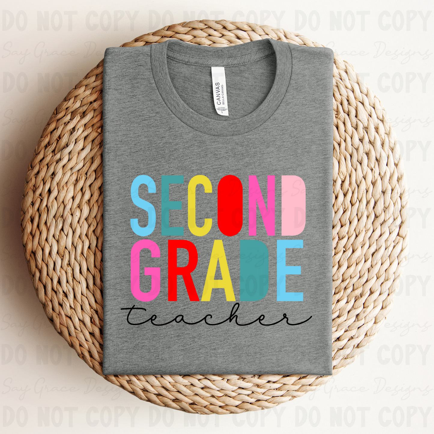 Colorful Block Letters Grades/Specials