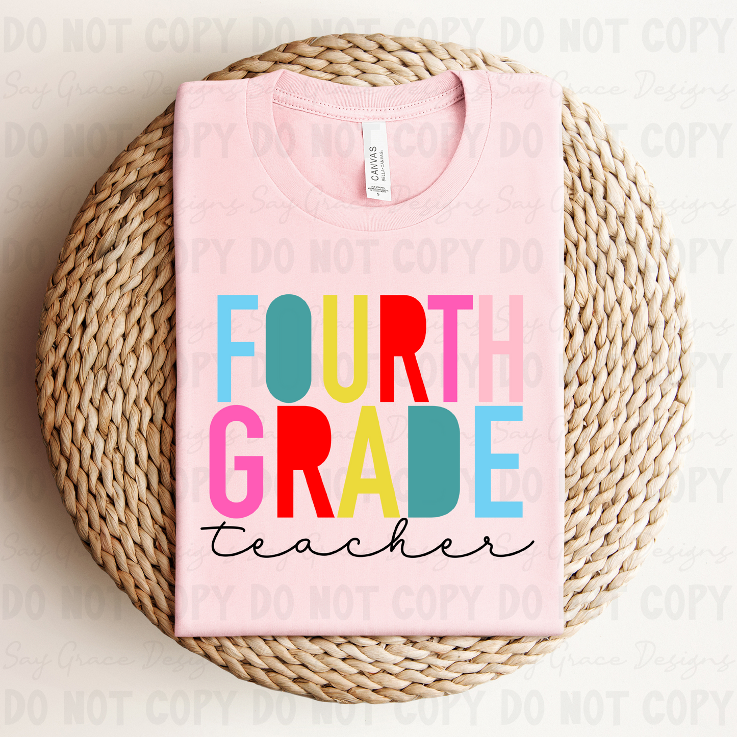 Colorful Block Letters Grades/Specials