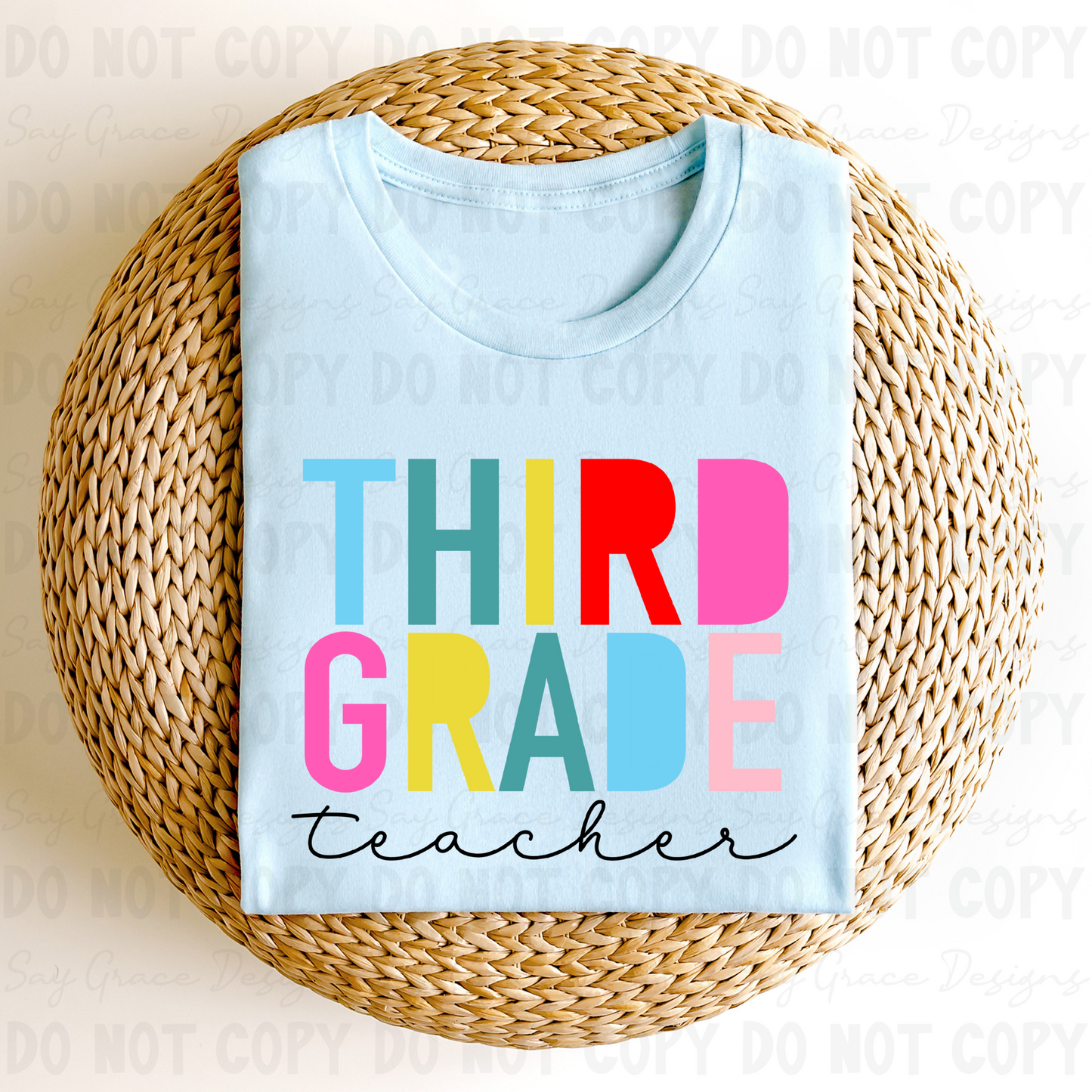 Colorful Block Letters Grades/Specials